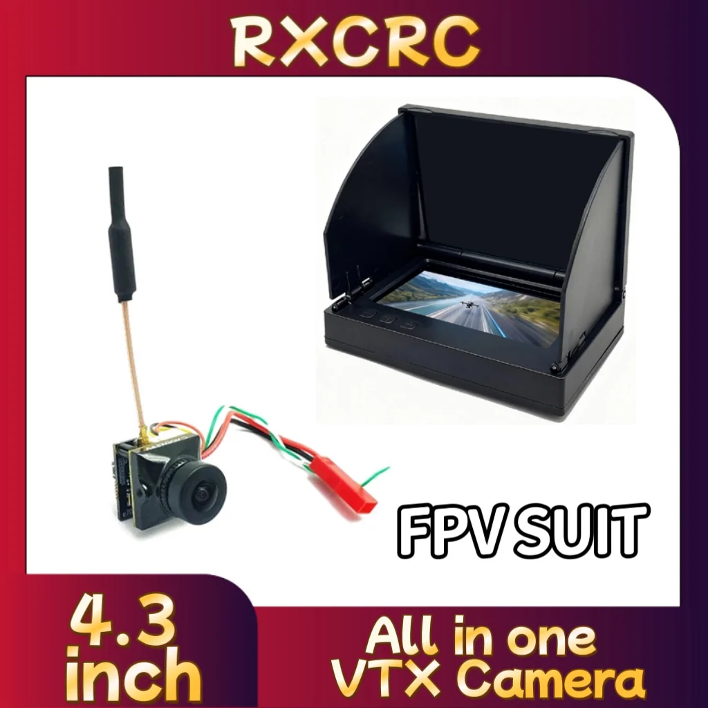 RXC 5.8G Module transmitter 400mW VTX Caddx Ratel 2 V2 Camera all in one,FPV 4.3 inch Monitor.For RC Multicopter FPV Drone Part.