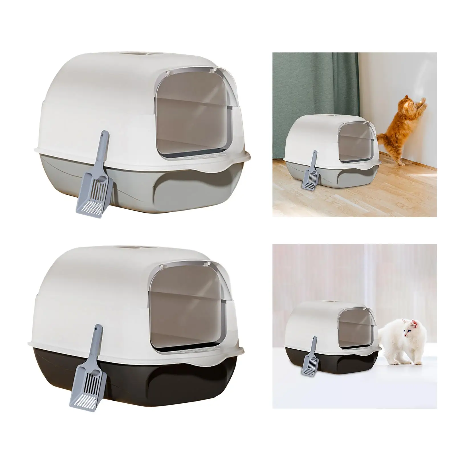 Fully Covered Cat Litter Boxes Foldable for Small Animals Rabbit Litter Pan