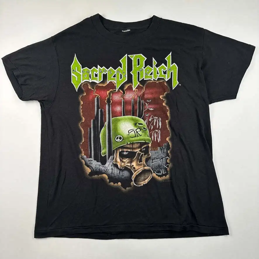 Vintage 1990 Sacred Reich T Shirt Large Crimes Against Humanity