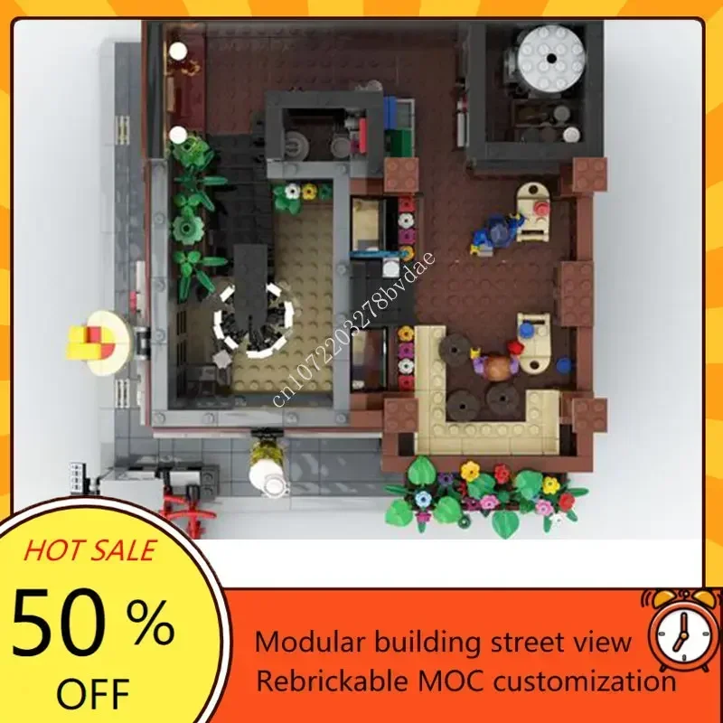 Brauerei & Pizza Shop modulare Moc kreative Straßen ansicht Modell Bausteine Architektur DIY Bildung Montage Modell Spielzeug Geschenke