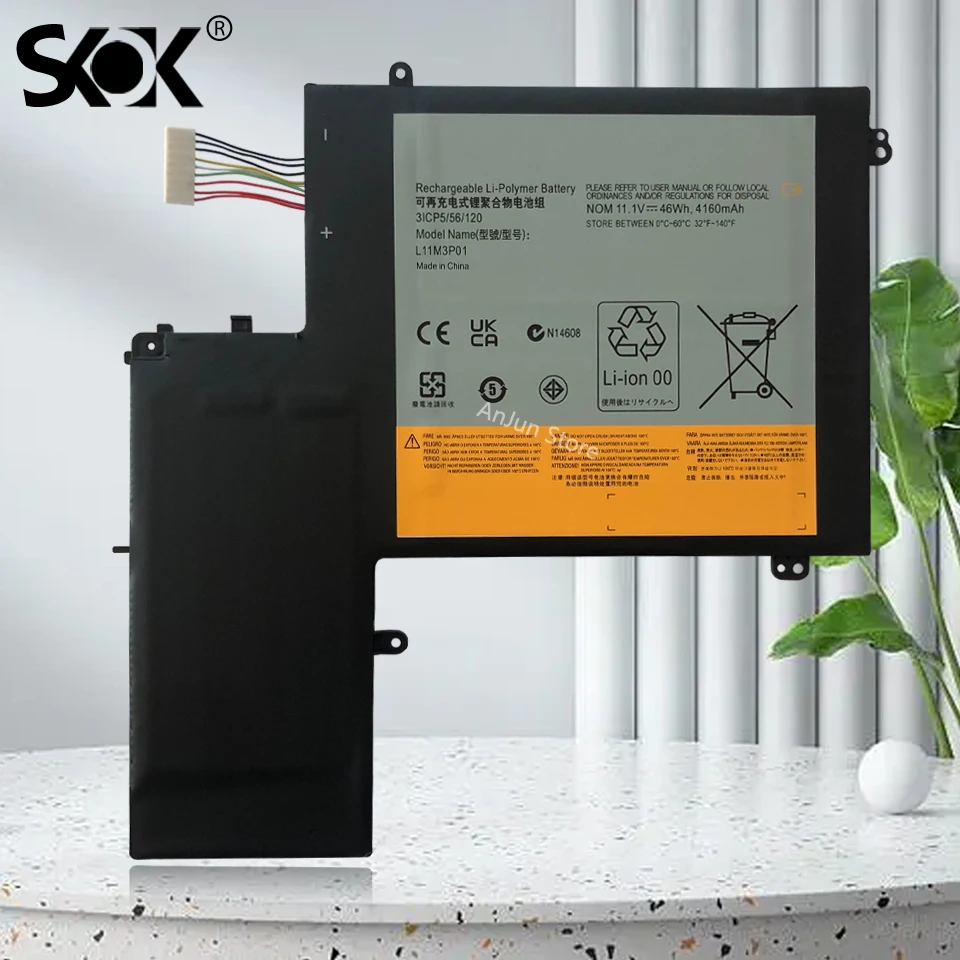 Imagem -01 - Bateria do Portátil para Lenovo Ideapad U310 Series L11m3p01 L11m3p01 3icp5 56 120 Recarregável Idea-pad U310 Baterias Ultrabook bateria do portatil para lenovo ideapad u310 series l11m3p01 l11m3p01 3icp5 56 120 recarregavel idea pad u310 baterias ultrabook 01