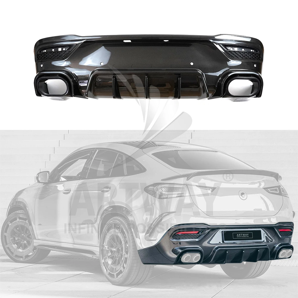 Upgrade B-style Carbon Fiber Rear Bumper For GLE 350 Coupe