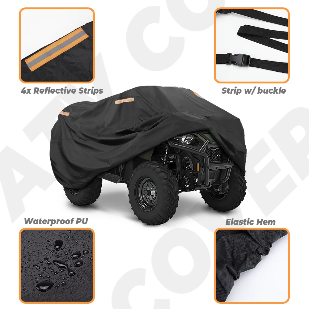 KEMIMOTO 300D ATV Waterproof Cover Heavy Duty Covers for Yamaha Raptor 700 Compatible with Polaris Sportsman for Can am 94x48x48