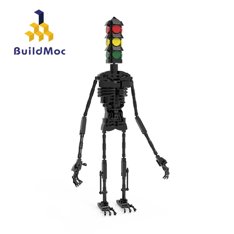 MOC Horror Game Creatures SCP Monster Traffic Light Building Blocks Kit For Siren Head Terrorist Model Bricks Toys Children Gift