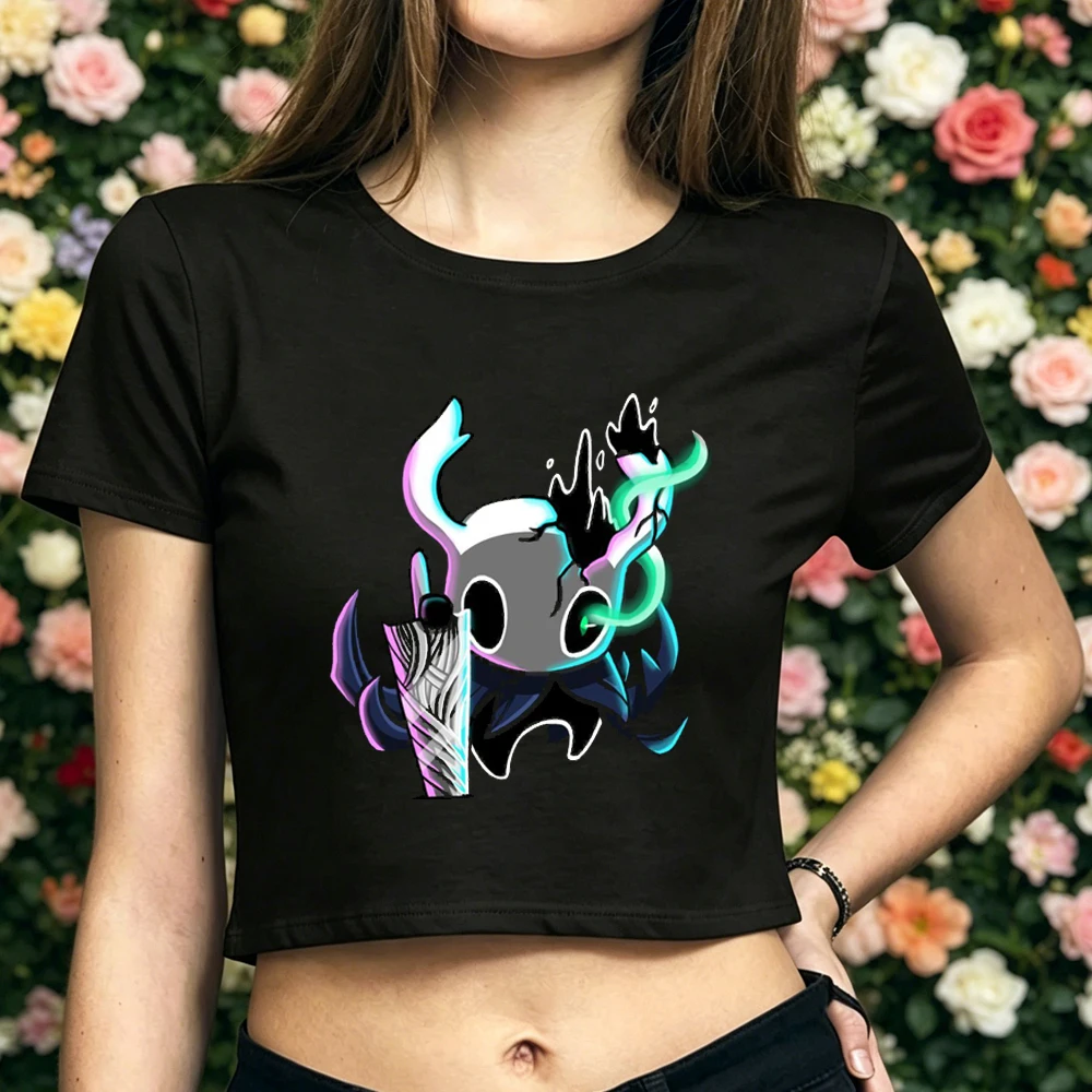 Hollow Knight crop top teen emo grunge y2k t shirt 2000s summer alternative  vintage graphic