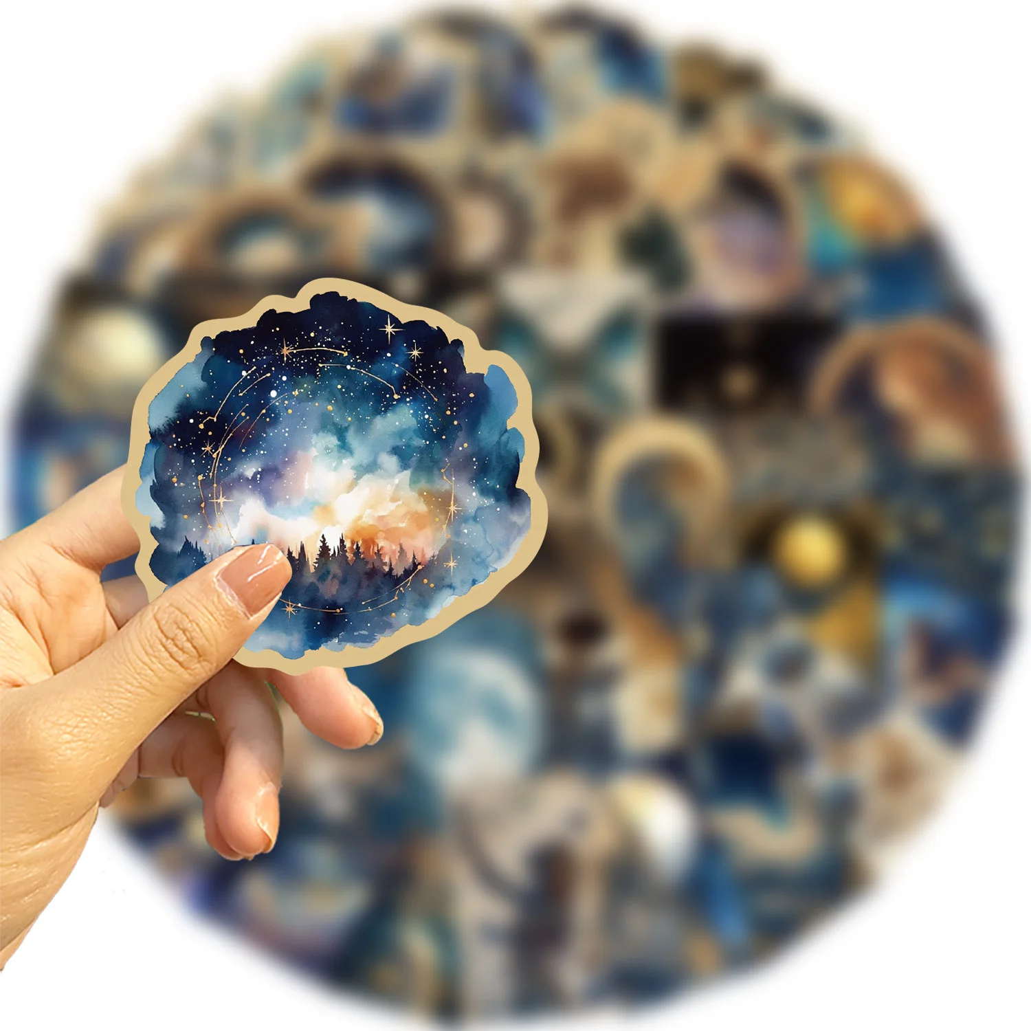 

50PCS Retro Astronomy Universe Planets Stickers Galaxy Moon Astrology Aesthetic Decals Sticker for Suitcase Phone Notebook Gifts