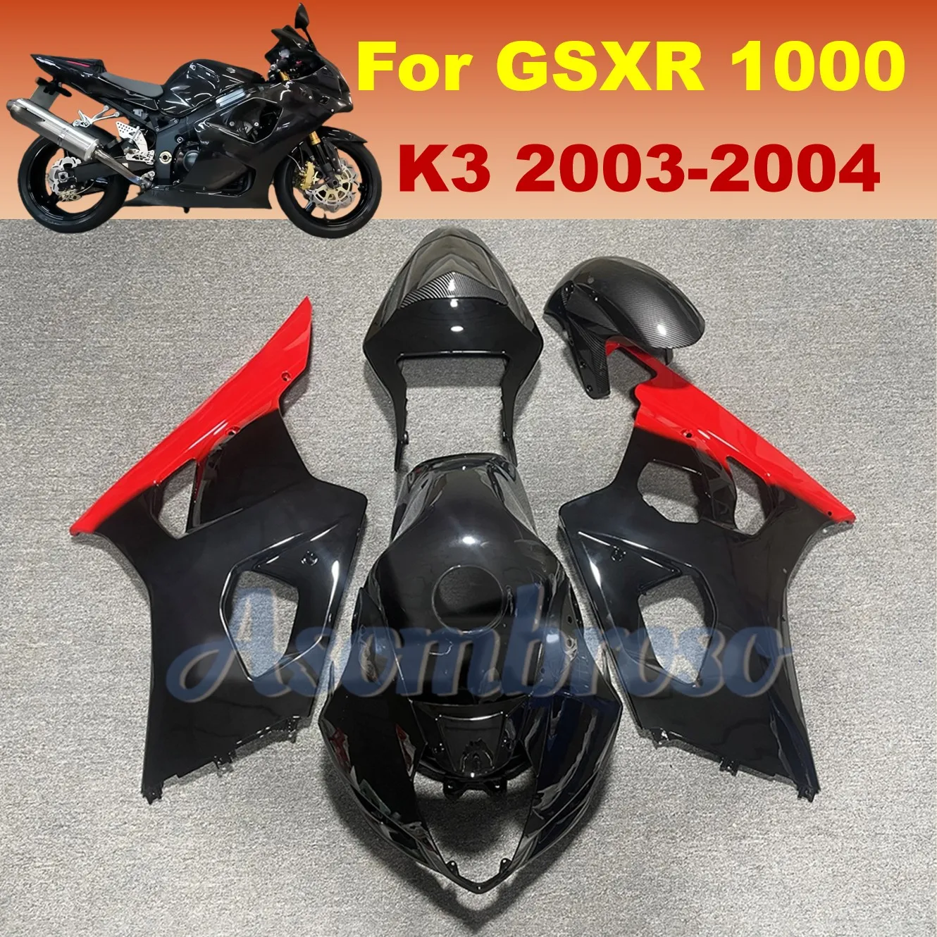 

Motorcycle Fairing Kit for Suzuki GSXR 1000 2003 2004 ABS Plastic Body Cowl Replacement GSX-R1000 K3 Bodywork Model Specific