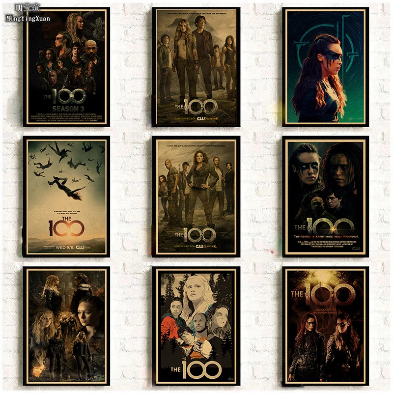 The 100 TV movies Retro Poster Vintage poster Wall Decor Personalised Room Decoration Kraft Papers gift