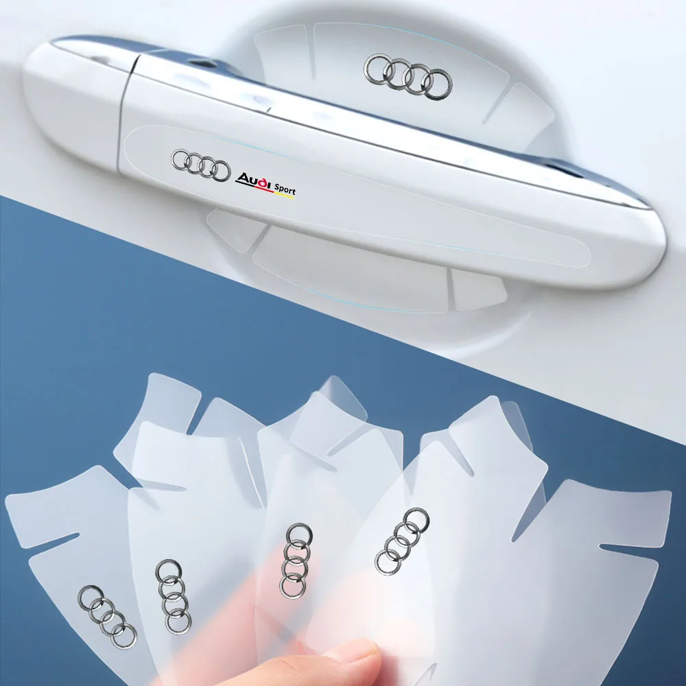 4/8 Stück Auto-Türgriff-Schutzaufkleber für Audi SLINE RS A4 B5 B6 B8 B9 A6 C8 A5 A8 Q3 Q5 Q7 S3 S6 S4 S5 S7 S8