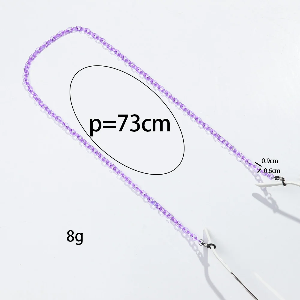 New Acrylic Face Mask Sunglasses Chain Women Colorful Clear Mini Thin Holder Lanyard Eyewear Neck Chains Rope Strap Accessories