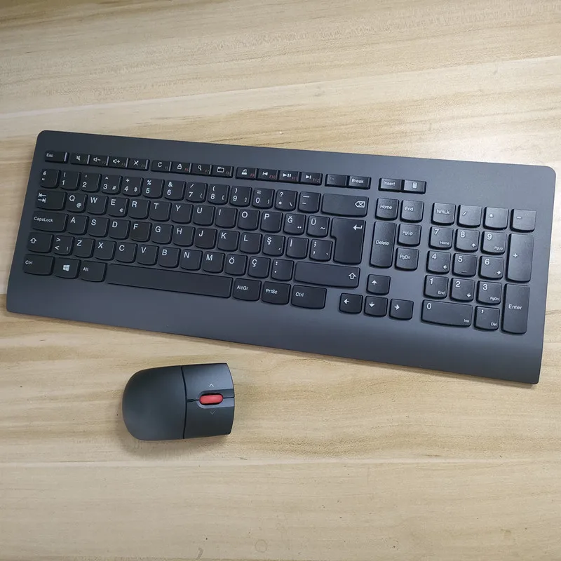 

Turkish layout 2.4Ghz Wireless Keyboard and Mouse set with USB Dongle For Lenovo KBRF3971 Ultra-thin office keyboard