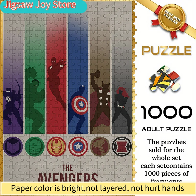 

Бесшовные пазлы в стиле Marvel Z11.1-80 с силуэтами и градиентными коллажными узорами персонажей Мстителей и логотипами.