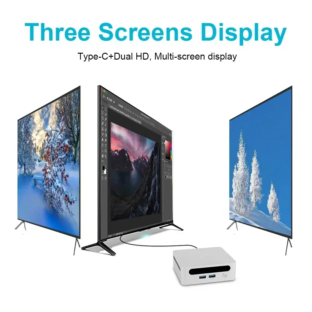 SZBOX R5 Pro 5675U/R7 Pro 5875U Mini PC 2 * DDR4 NVME SSD Windows 11 Pro WIFI6 BT5.2 1000M LAN 4K 60HZ computadora de juegos de escritorio