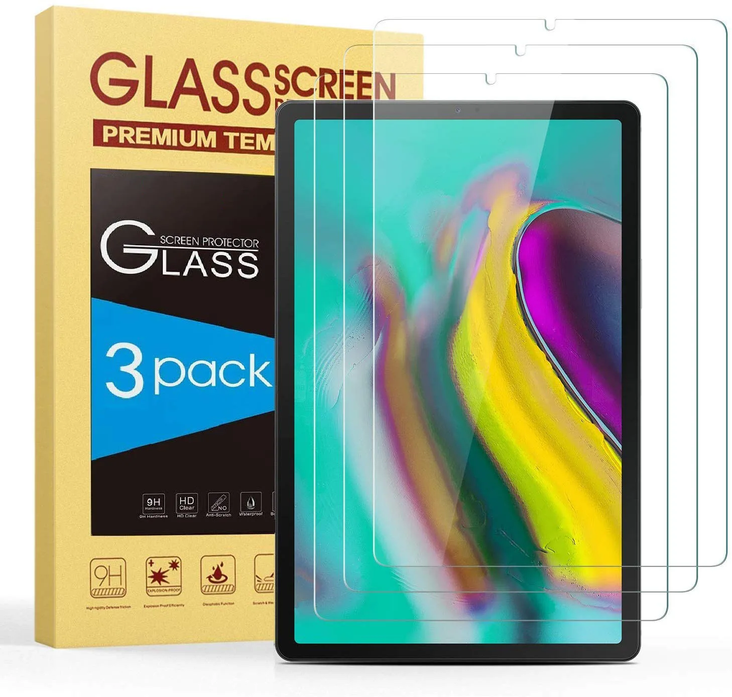 

( 3 Pack ) Tempered Glass For Samsung Galaxy Tab S5e S6 10.5 SM-T720 SM-T725 SM-T860 SM-T865 Tablet Screen Protector Film