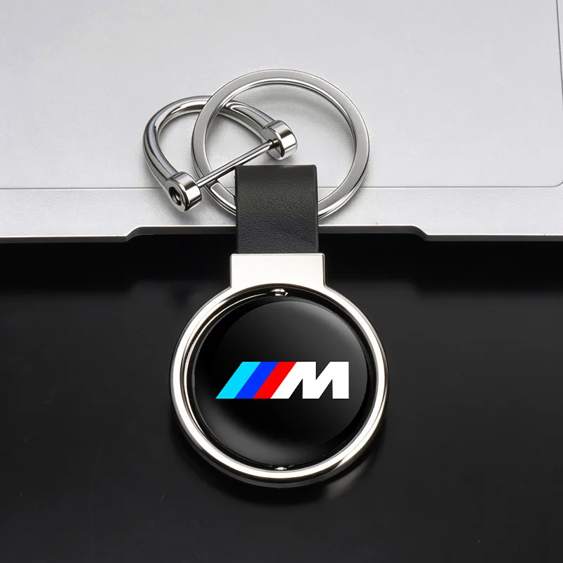 Car Keychain Double sided circular pendant Metal Alloy keyring For BMW M Emblem M2 M3 M5 X1 X3 X5 X6 E46 E39 E36 E60 Accessory - view 2