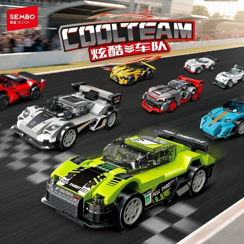 

3. SEMBO Super Racing Car Building Blocks, Cool Fleet Assembly Model, Educational Toy Gift for Children