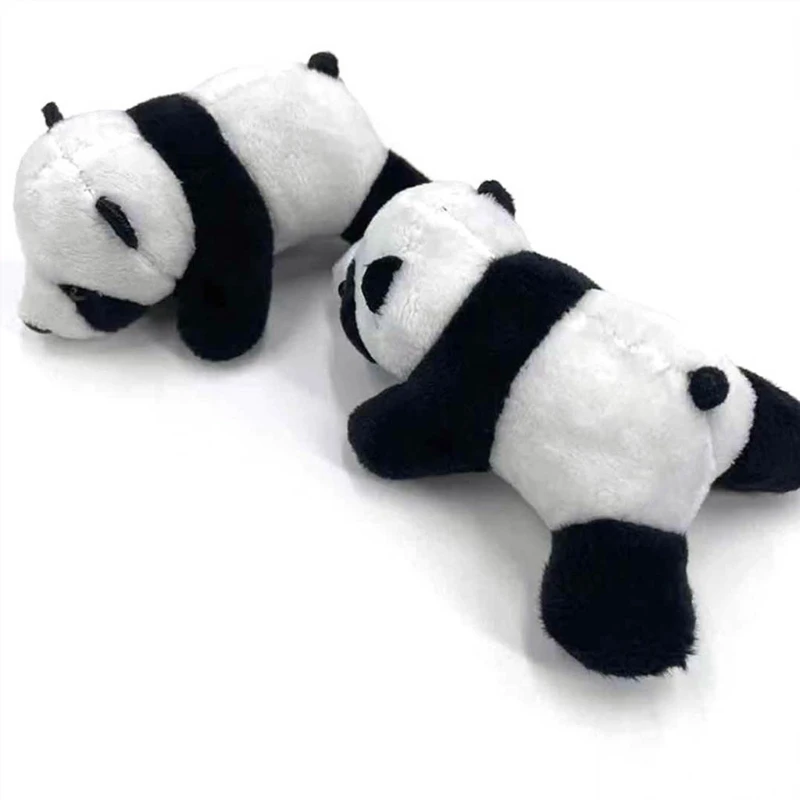 Broche barra panda pelúcia para boneca pino mini panda para boneca brinquedo animal peito cachecol fivela terno camisa