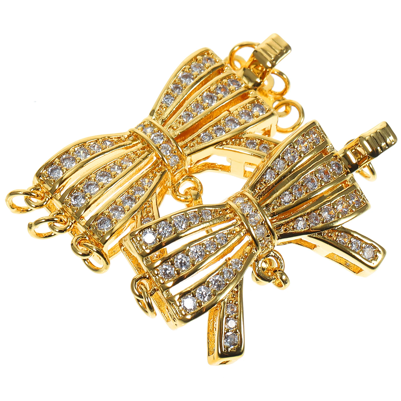 

2Pcs Layering Necklace Clasps Separator Accessories for DIY Jewelry Making Multi-Breasted Connectors Durable Alloy
