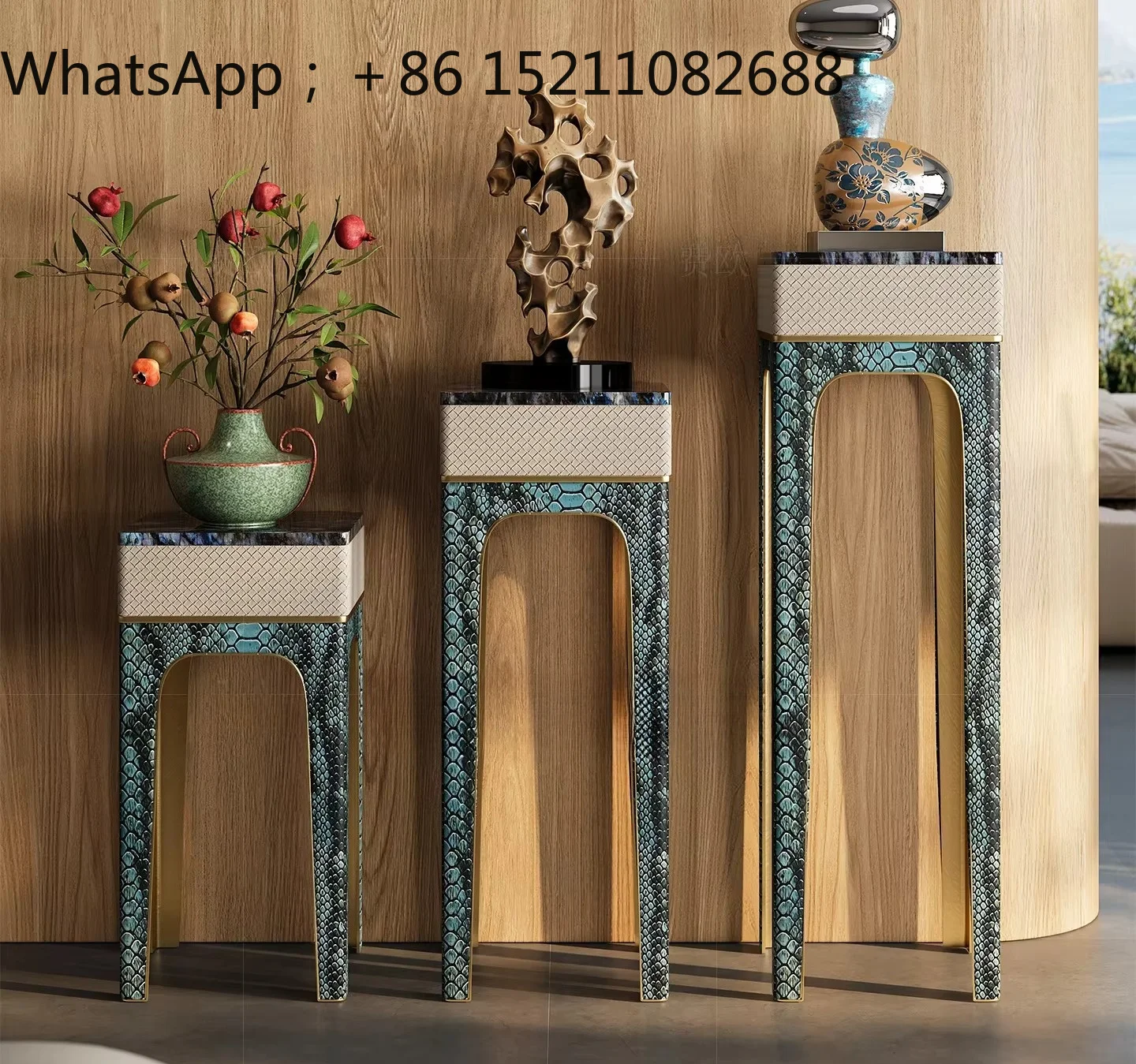 SCY premium light luxury flower table living room bedroom study shelf decorative ornament floor flower stand