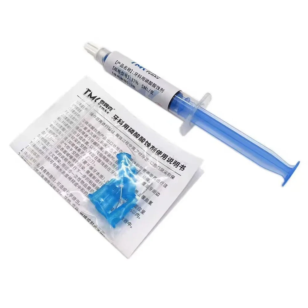 Dentales Phosphorsäure-Ätzgel 37% Blau, Kieferorthopädisches Adhäsions-Ätzgel, Zubehör für die Zahnschmelzreinigung und -verklebung in Zahnkliniken – Detail 4
