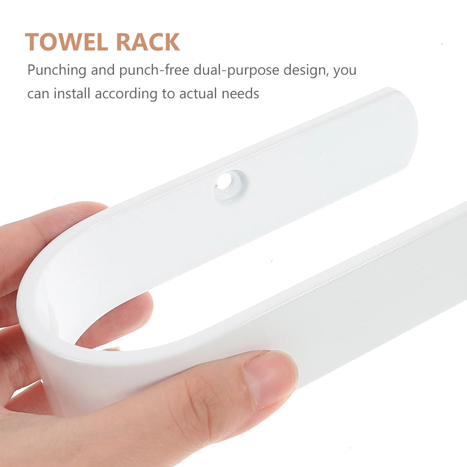 

Aluminium Alloy Towel Ring Bathroom Storage Rack Holder For Towels Toilet Paper Space-Saving Punch-Free Metal Towel Bar