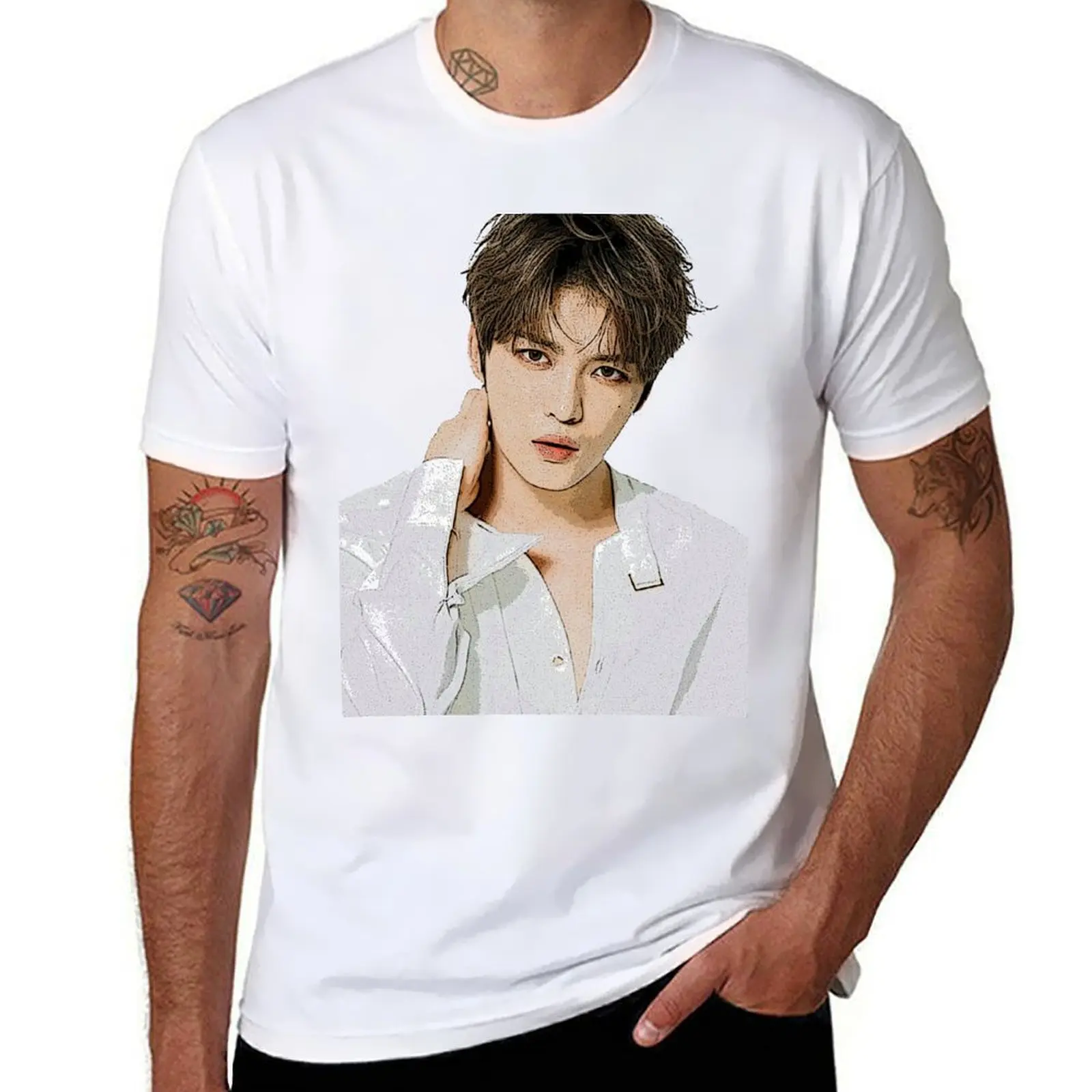 

Kim Jae Joong T-Shirt man t shirt heavy cotton t shirt man designer t shirts for man pack cotton T-Shirt