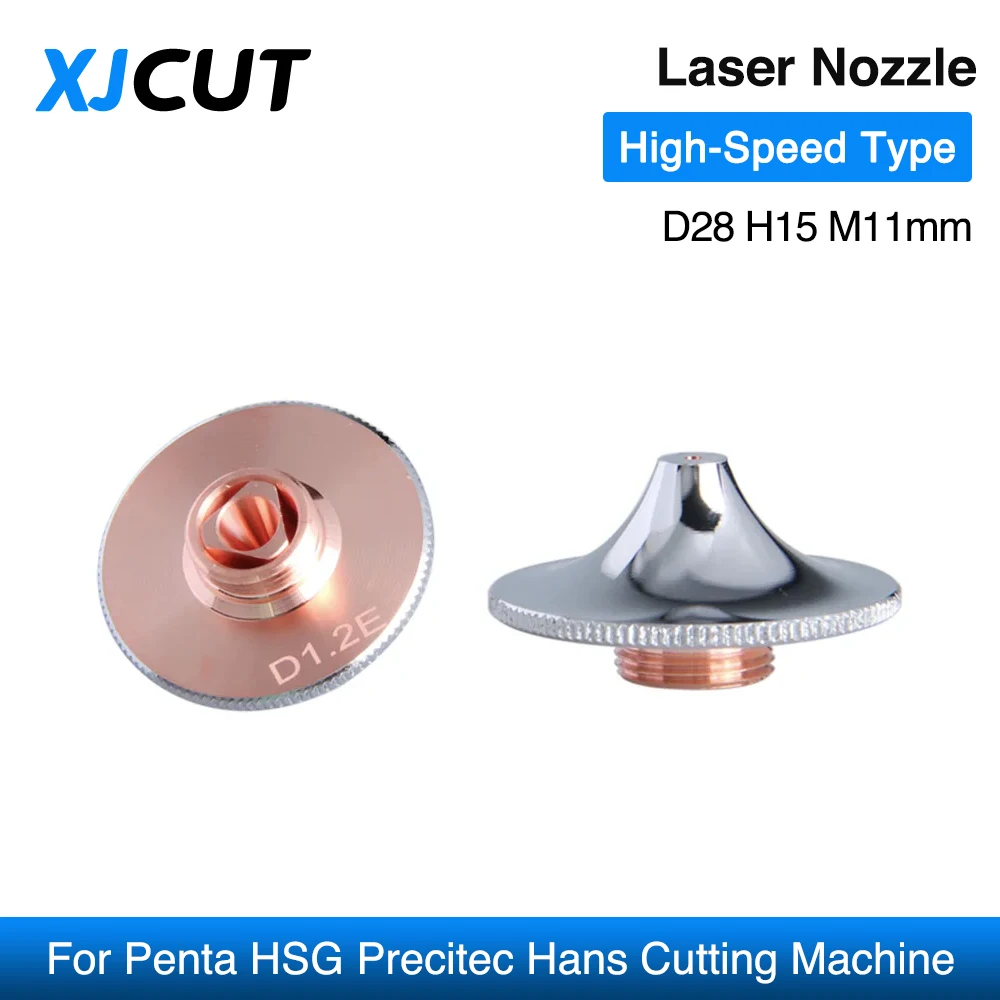 

XJCUT High Speed Fiber Laser Nozzles Double Layer Dia.28mm H15 Thread M11 Caliber 1.0-5.0mm for Fiber Laser Precitec Procutter