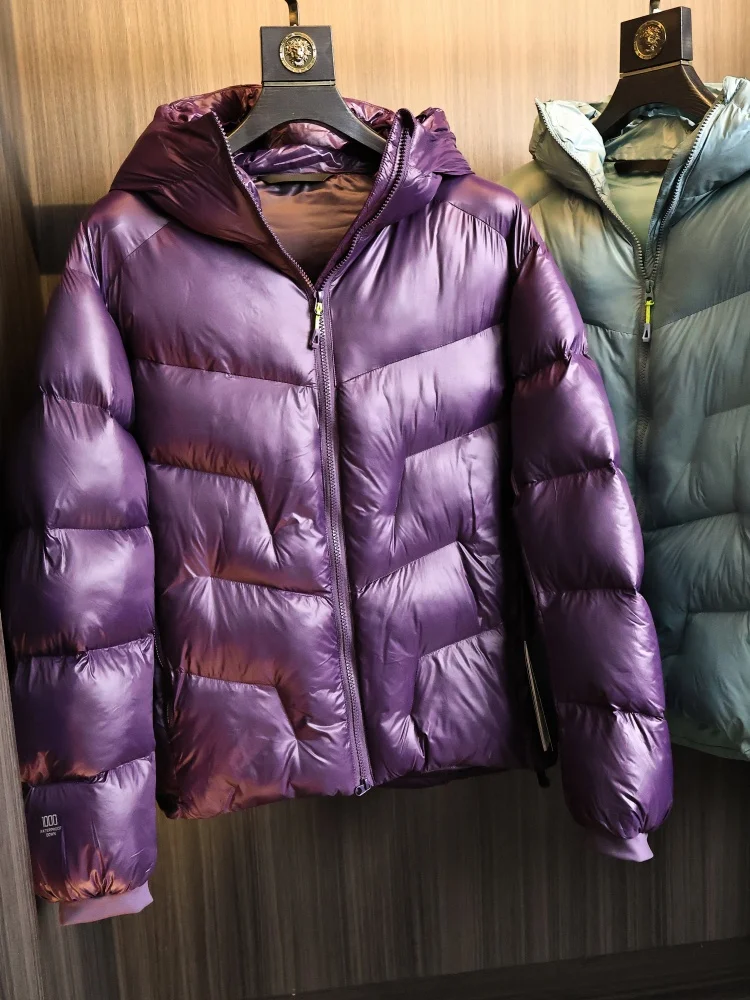 

GT Series 000 Fill Power Men's Outdoor Tee-Proof Hooded Cotton Jaet Faionable Thiened Long Sve Urban Sle Coat