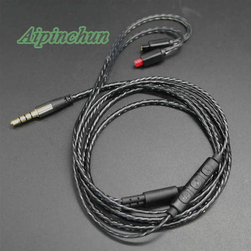Шнур для наушников Aipinchun с регулятором громкости, сменный кабель для аудиотехники, наушники ATH-IM04 IM03 IM02 IM01 IM50 IM70