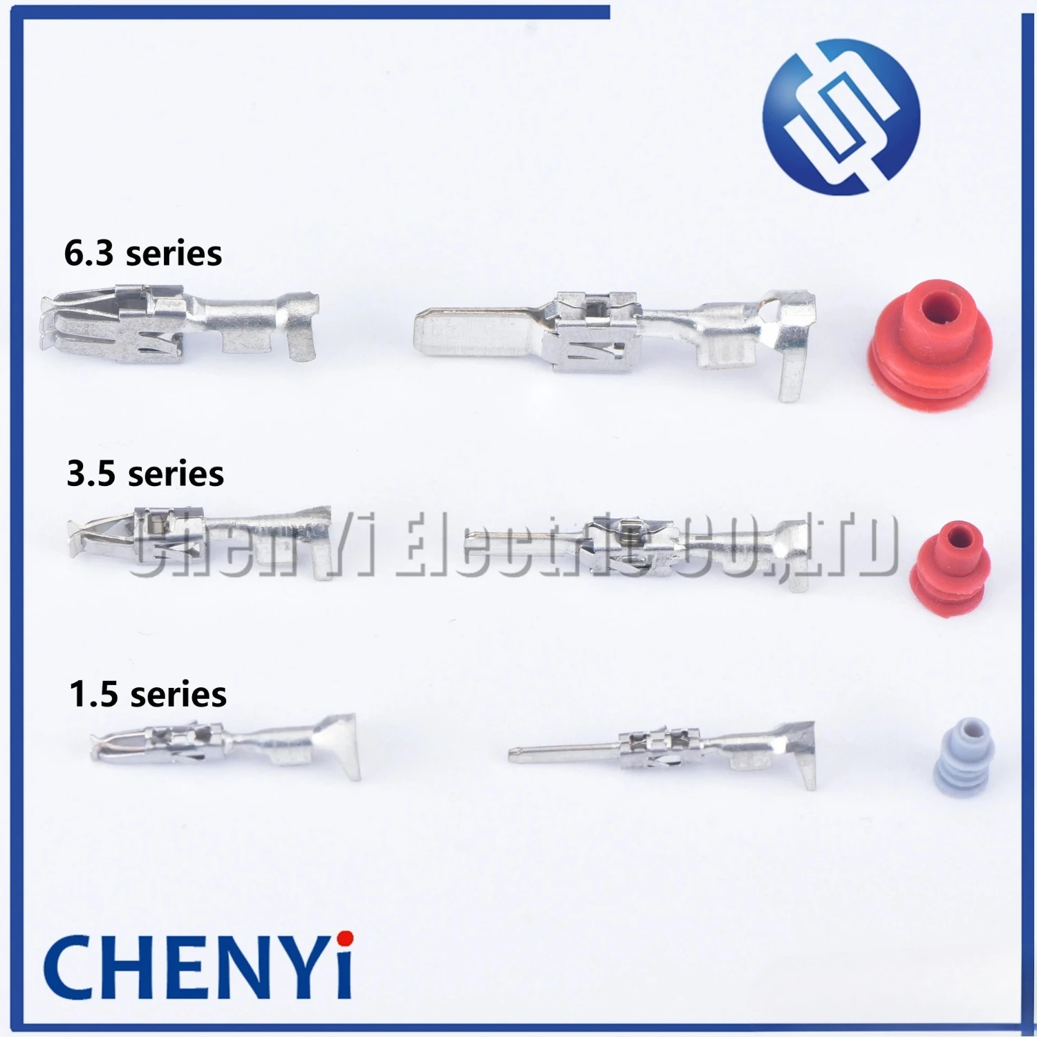 50 pcs 1.5 3.5 6.3 mm auto male or female crimp wire terminal pins and rubber seals 964286-1 964274-2 964296-1 926965-1