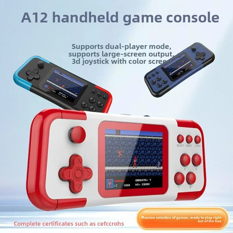 

Портативная игровая консоль A12, классические мини-игры в стиле ретро 666, 3,5-дюймовая портативная консоль высокой четкости с двумя игроками