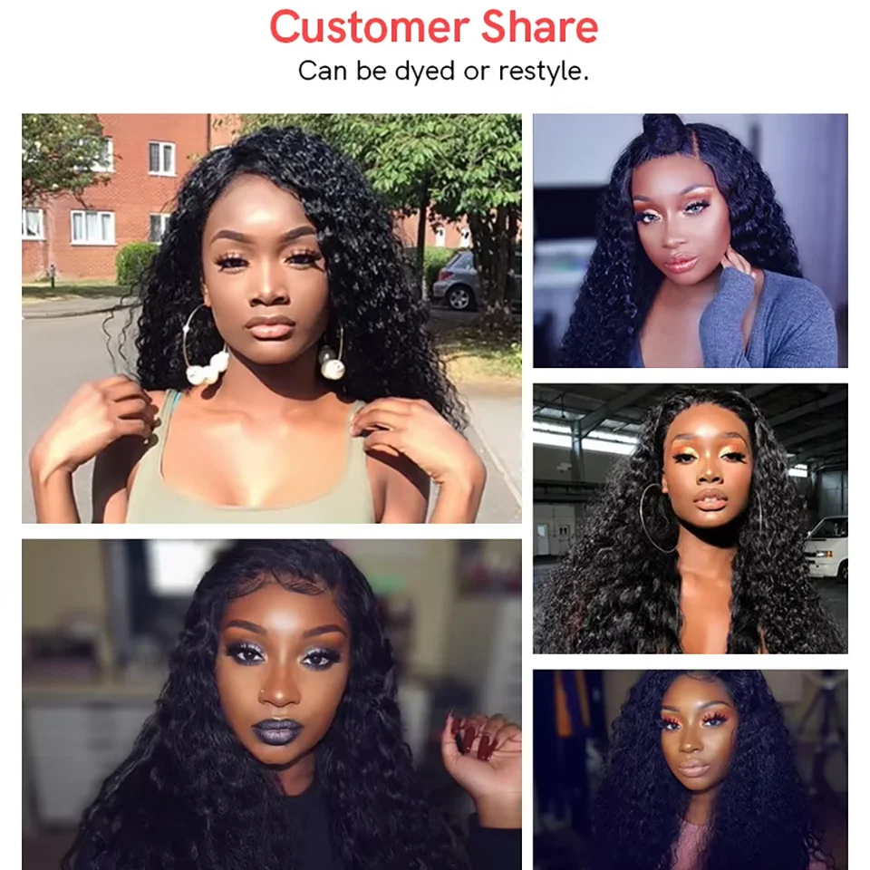 40 Pulgadas Deep Wave Paquetes de Cabello Brasileño Humano 3/4 PCS Negro Natural Sin Procesar Remy Extensiones de Cabello Tejido Suave Sedoso 6