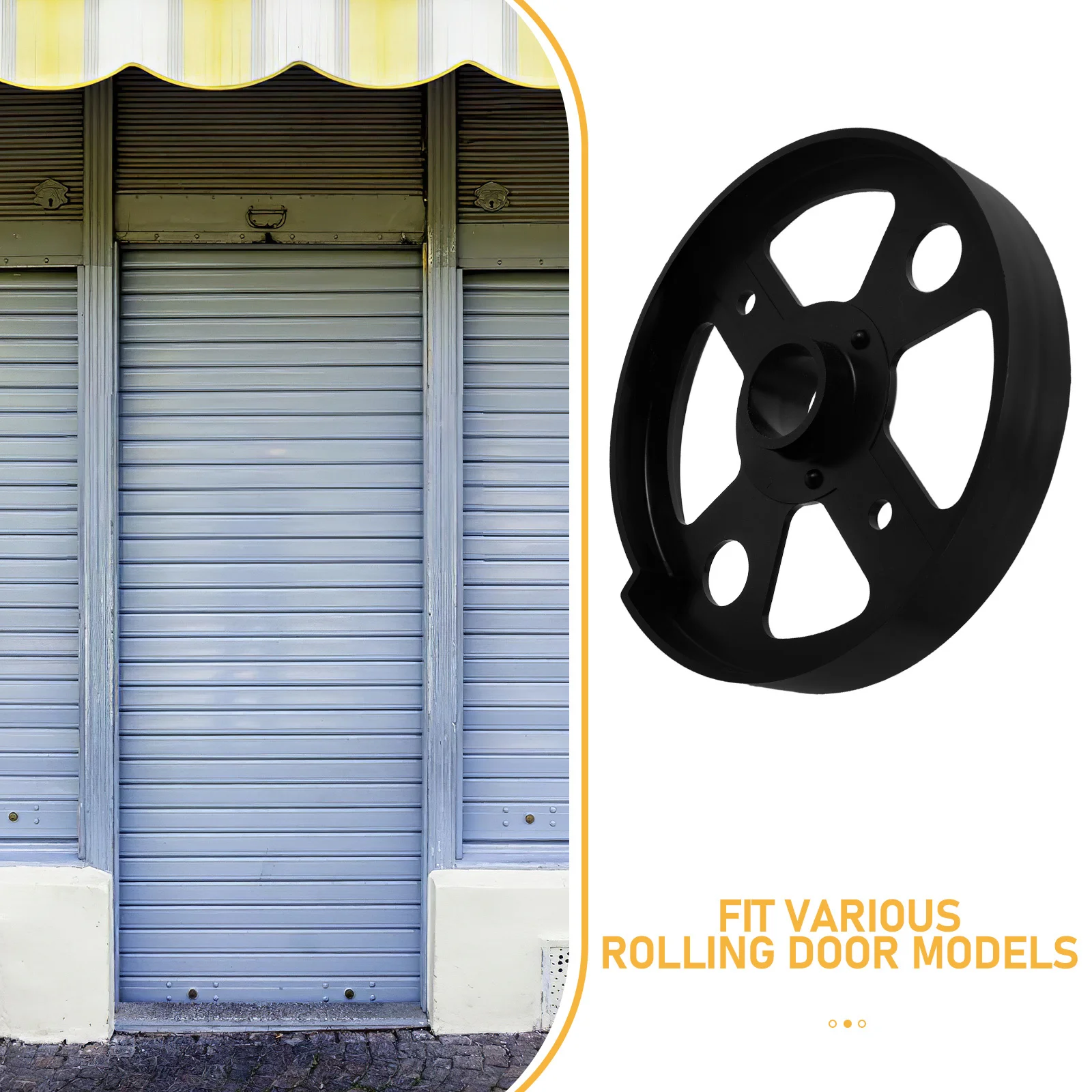 Puleggia per porta scorrevole in nylon per un funzionamento stabile e fluido - Parti di ricambio per accessori per porta del garage nere compatibili con