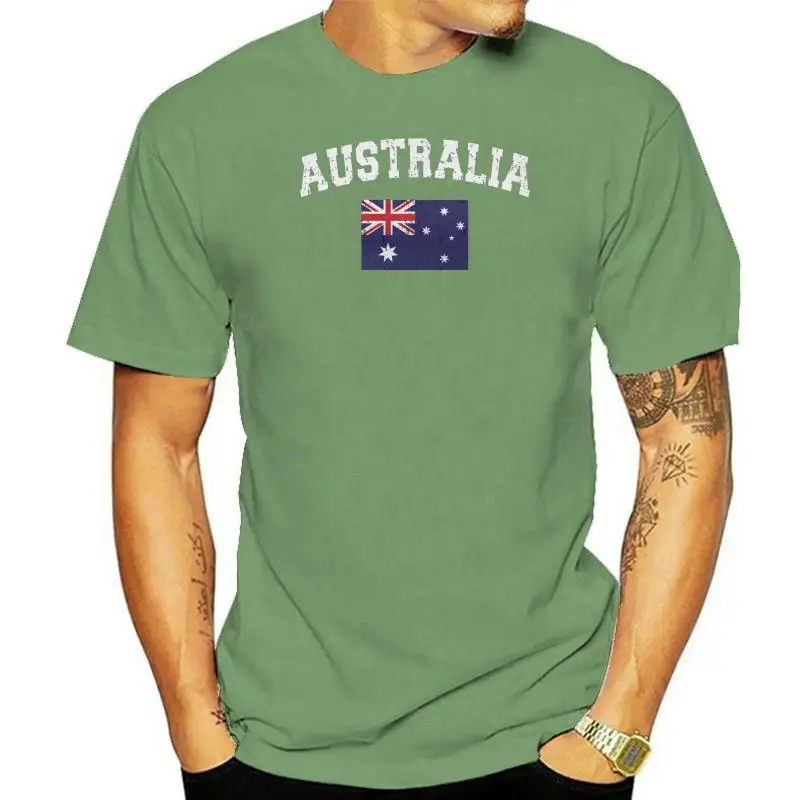 Distressed Australia Soccer Flag - Nationality Pride Australian Juniors T-shirt