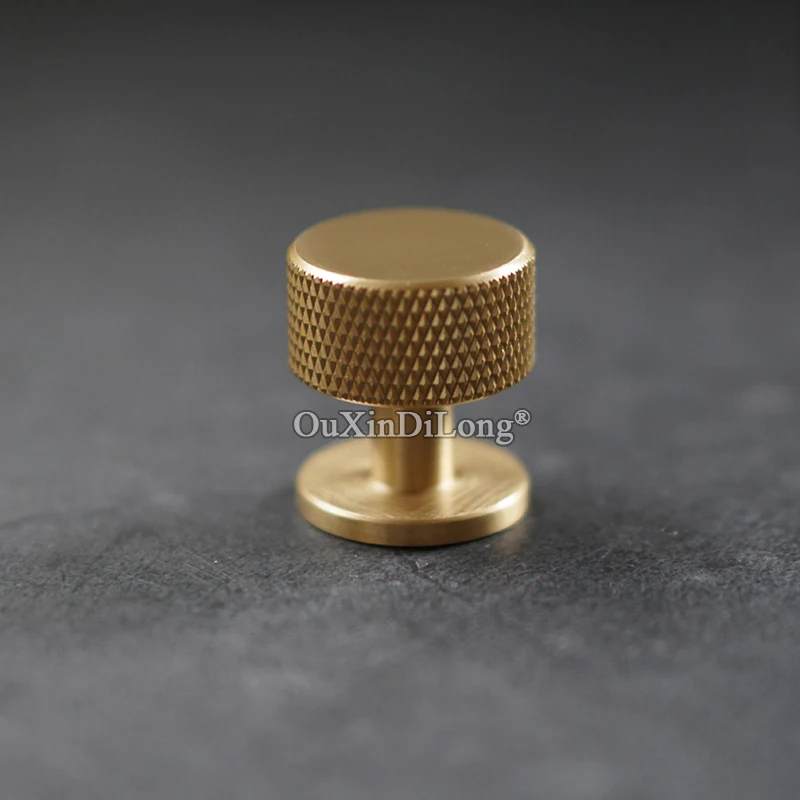 NEW 10PCS Solid Brass Knurled Furniture Pulls Handles Drawer Knobs Cupboard Wardrobe Kitchen Dresser TV Wine Cabinet Pulls Knobs