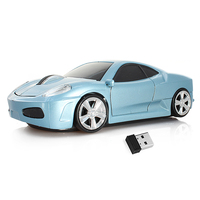 Mini 2.4G Wireless Car Mouse Ergonomic Gaming Optical USB Mice With Blue Light Car Shaped 3D Mouse For Laptop Computer Kid Gift