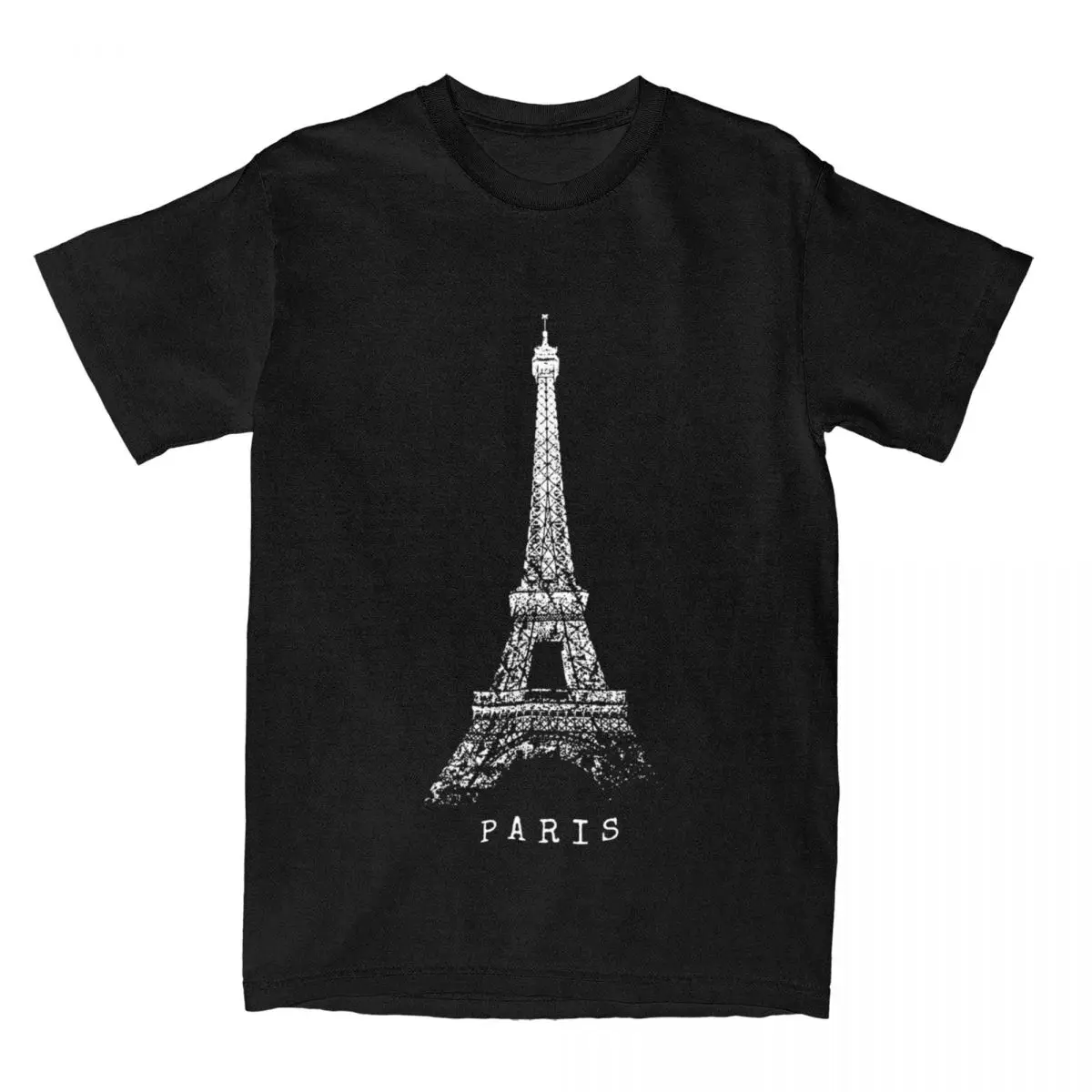 Vintage Skyline I Love France T Shirt Men Eiffel Tower Y2K Basic Cotton T-Shirts Beach O Neck Hip Hop Tees Oversized Clothes