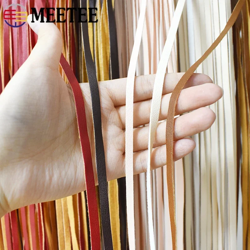 1Pc Meetee 66*50/70cm Leather Suede Fringe Tassel Lace Trim Colored Long Fringes Ribbon Clothing Dress Jacket Sewing Accessories