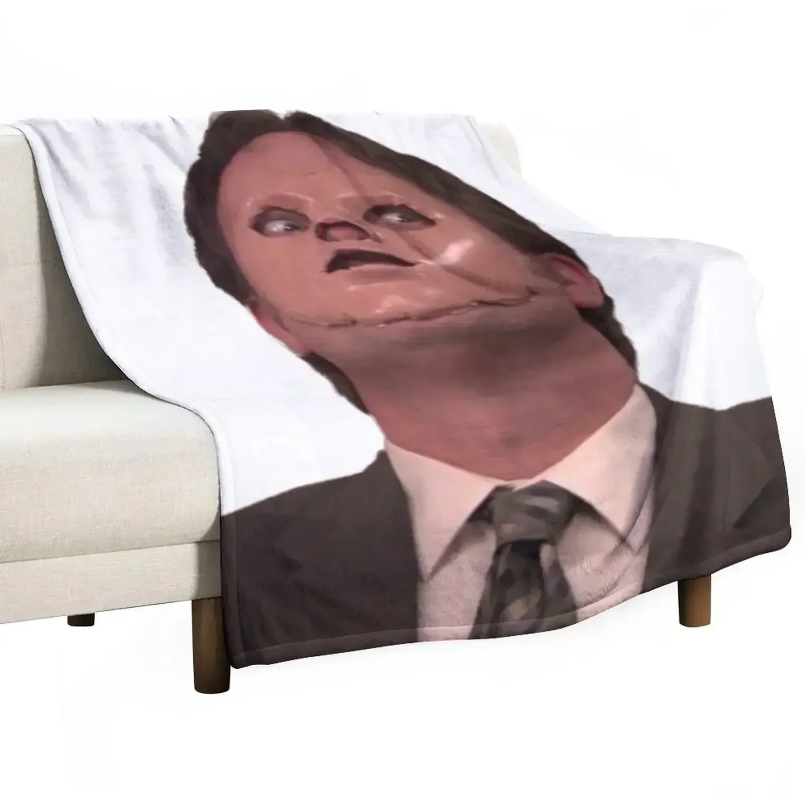 

Dwight Schrute - Skin Mask Throw Blanket Hair christmas gifts Cute Flannels Blankets