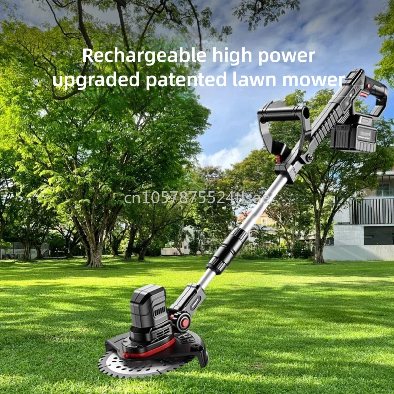 Small Household Rechargeable Lithium Battery Weeding Machine Multifunctional Agricultural Lawn Mower Electric Lawn Mower
