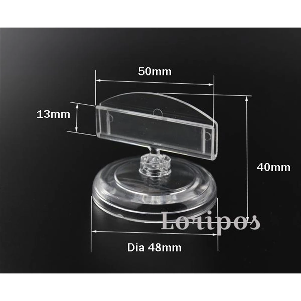 Transparent Plastic Advertising Clips Hotel Table Desk Sign Display Price Label Tag Clip Memo Holders In Supermarket Retails