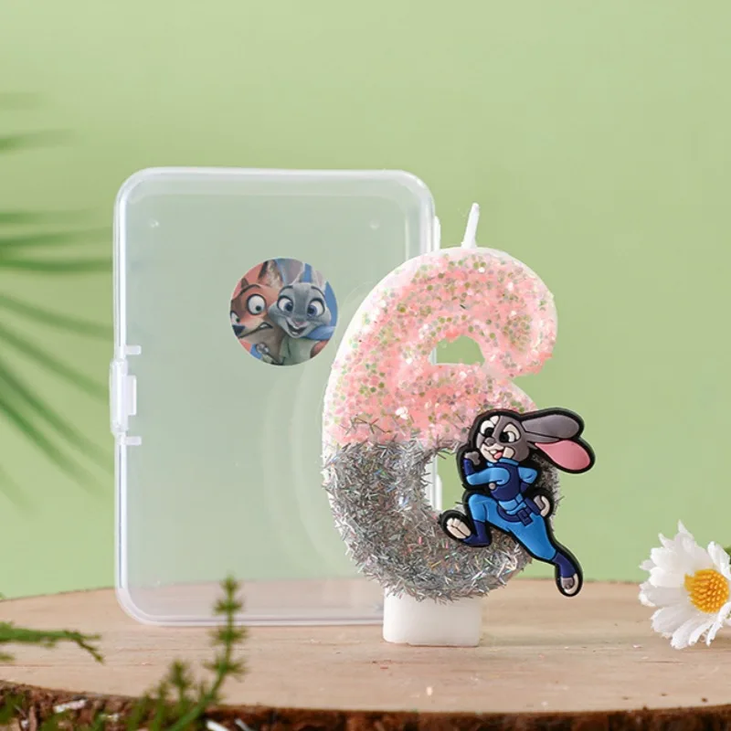 

Тематические свечи Disney DIY 0-9 с номером, торт, мультяшная фигурка, офицер, Джуди, вечерние, торт, юбилей, украшение для вечеринки, подарки для детей