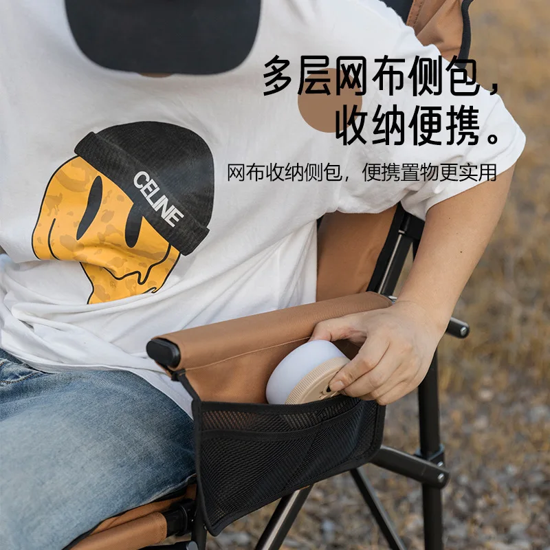 2025 كرسي تخييم خارجي قابل للطي محمول للتخزين من القماش الخلفي على الشاطئ