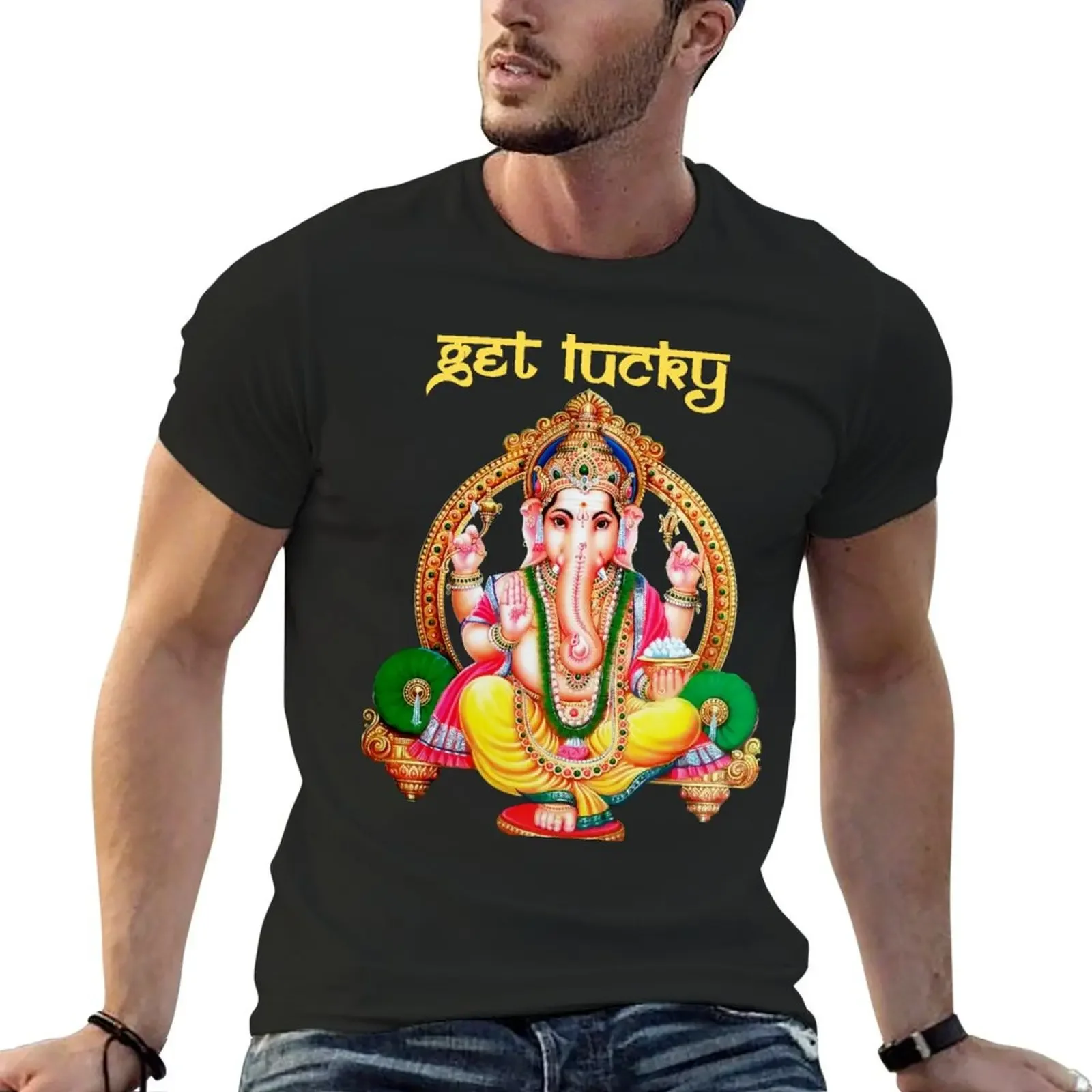 Ganesh Hindu god of wisdom T-Shirt custom t shirt korean fashion men tshirt