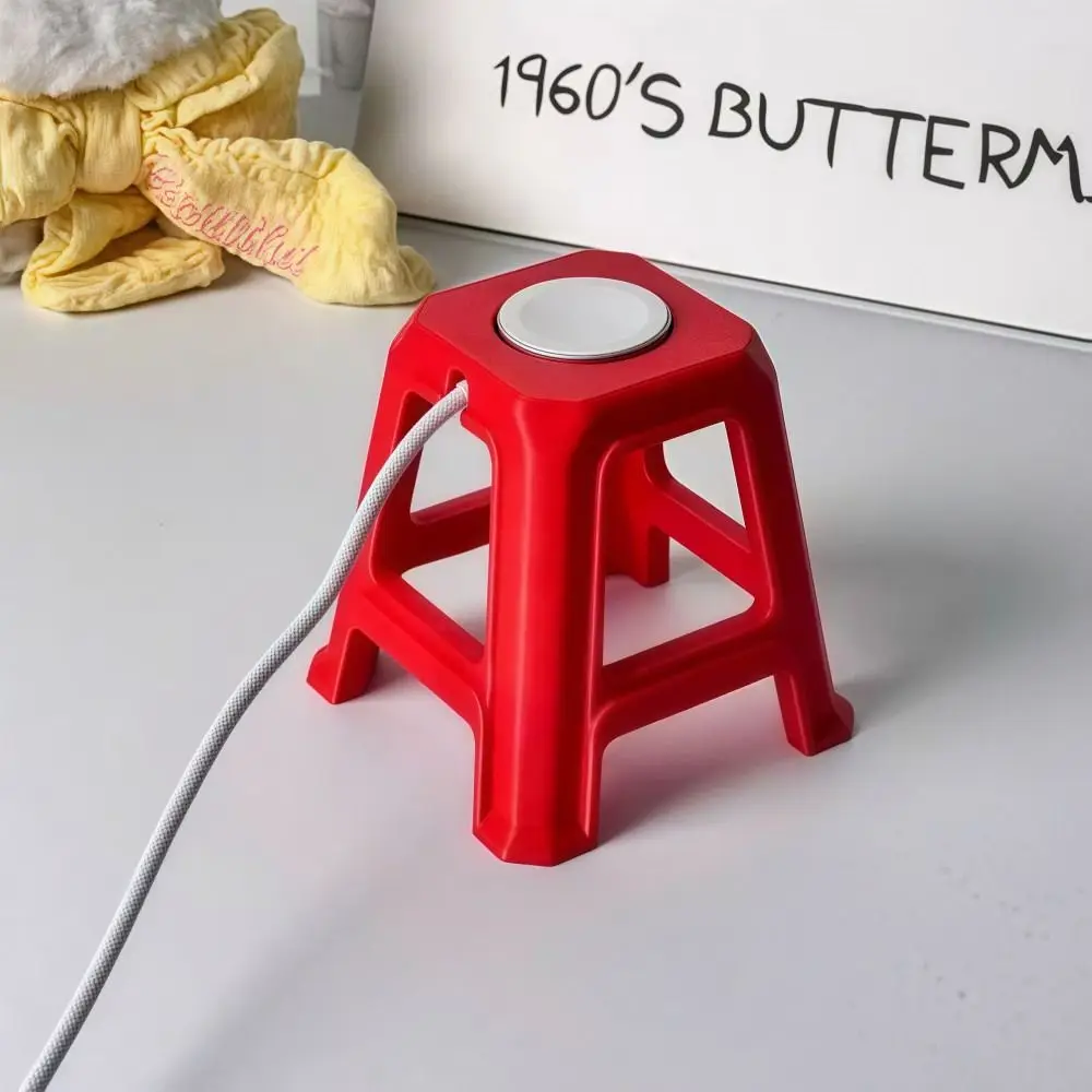 Universal Watch Charging Stand Chair Shape 3D Printing Watch Desktop Stand Red with Charging Groove Storage Rack For Watch