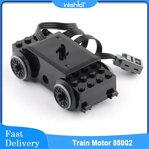 Train Motor 88002 MOC Power Functions Power Up Technical Speed Motor Building Blocks for 10254 53401 53400 Rail Tracks DIY Car