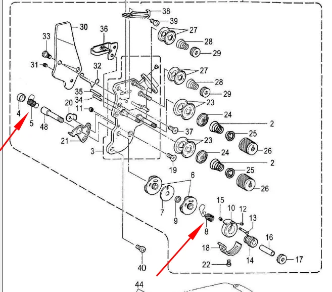 AAAA spring and screw industrial sewing machine spare parts