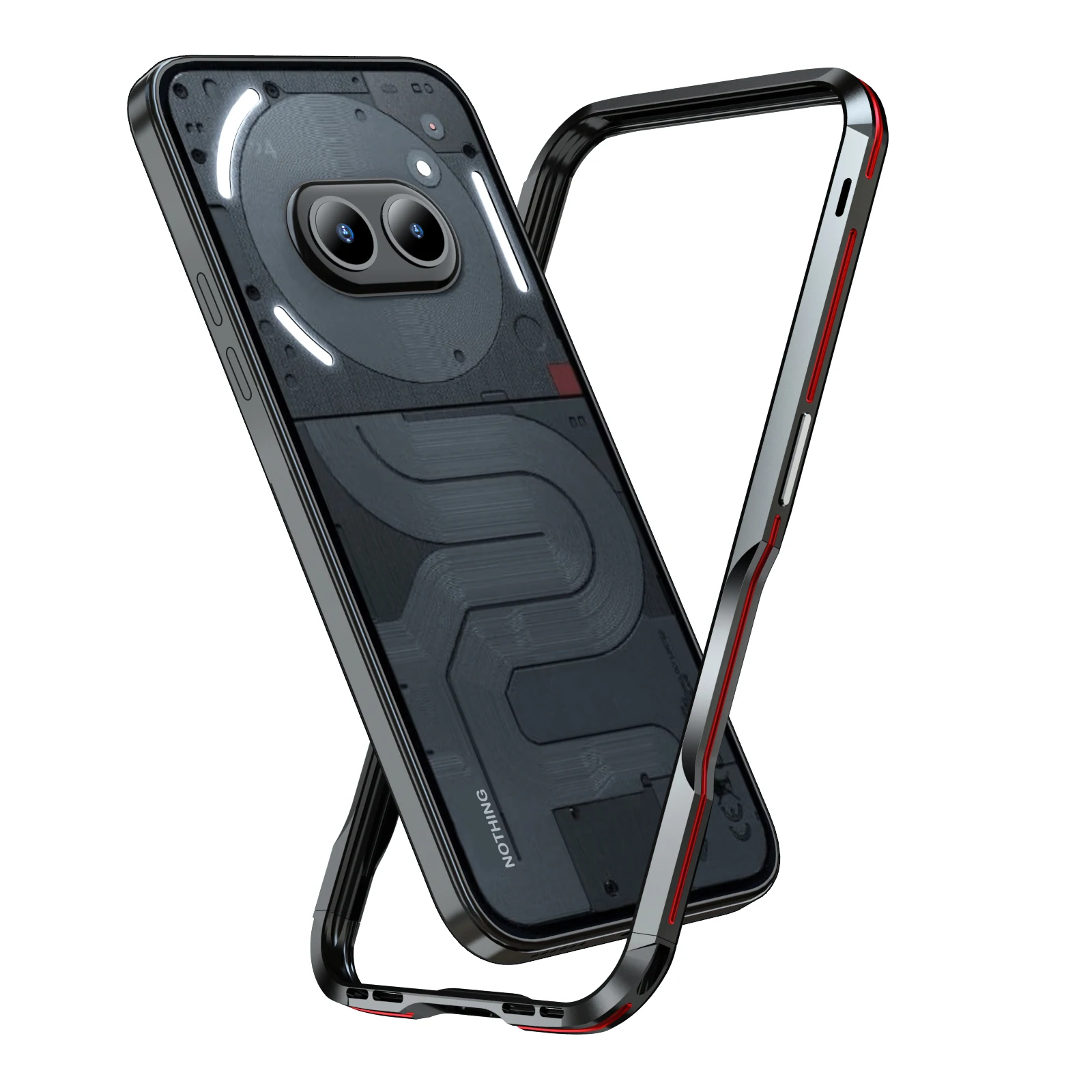 Luksusowe, oryginalne metalowe etui z bumperem do Nothing Phone 3A Pro, aluminiowa ramka, lekka, aluminiowa, odporna na wstrząsy obudowa do Nothing Phone 2A — zdjęcie produktu 5