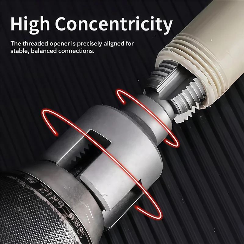 ABBP-Integrated Internal & External Pipe Threading Tool, Electric Drill Compatible Pvc Pipe Threader Kit