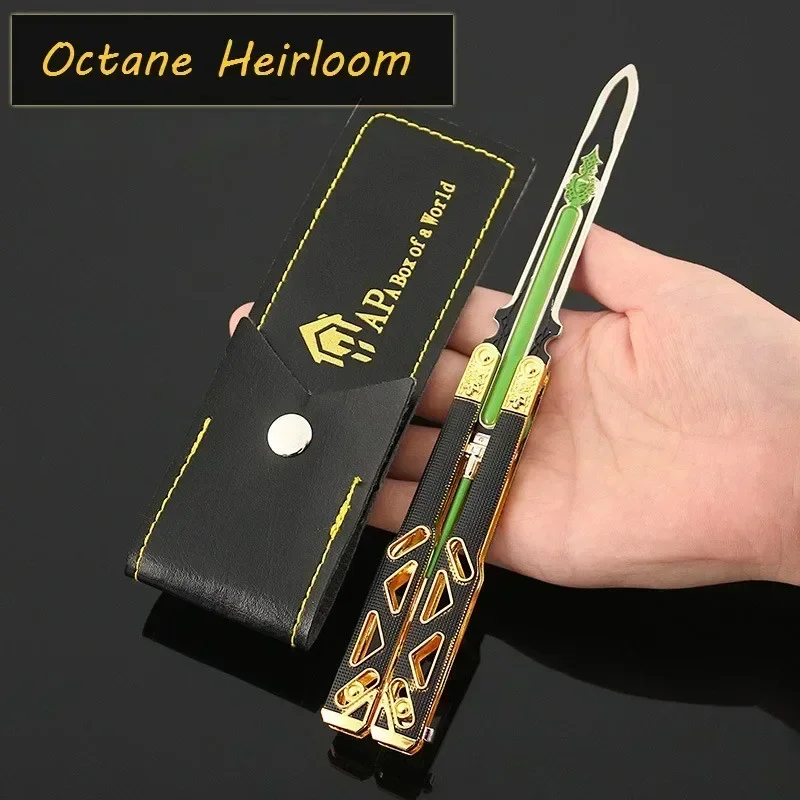 Apex Legends Heirloom Octane Heirloom มีดผีเสื้อเกมพวงกุญแจอาวุธ Katana ดาบ SAMURAI อาวุธของเล่นใหม่ปีของขวัญเด็ก